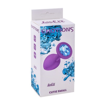 Анальная пробка Emotions Cutie Small Purple light blue crystal 4011-03Lola