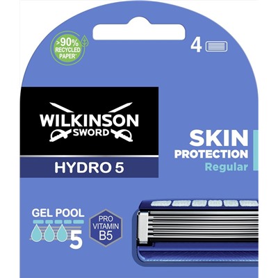 Кассеты для бритвы Schick (Wilkinson Sword) HYDRO-5 Skin Protection Regular (4шт)