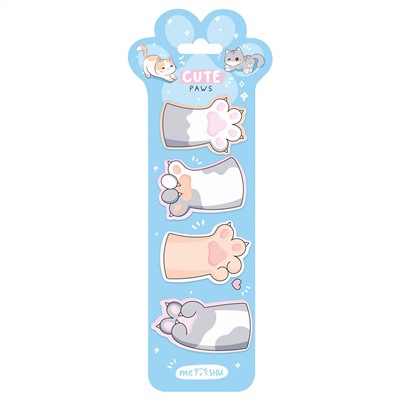 Флажки-закладки MESHU "Cute Paws",  20л., европодв