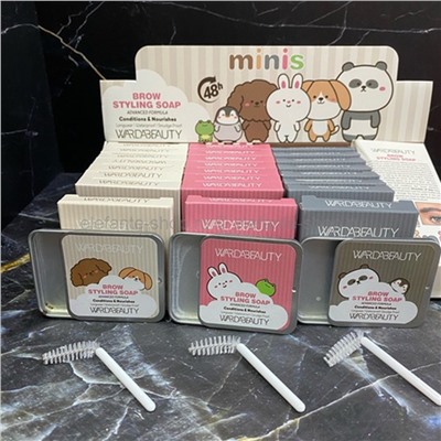 Мыло для укладки бровей Warda Beauty Brow Styling Soap Minis 3 штуки (52)