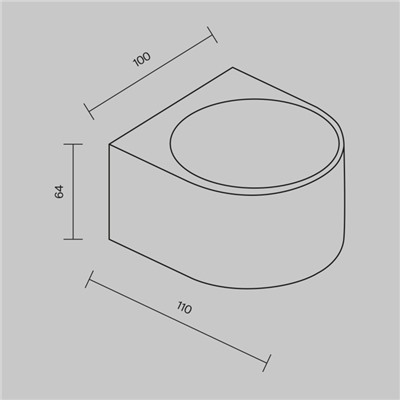 Архитектурная подсветка Outdoor O435WL-L5GF3K, 5Вт, 10х11х6,4 см, LED, 500Лм, 3000К, цвет графит