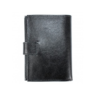 Обложка для авто+паспорт-Croco-ВП-1022 с хляст,  двойн стенка,  натуральная кожа черный матовый (3)  206877