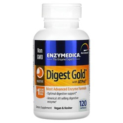 Enzymedica, Digest Gold с ATPro, добавка с пищеварительными ферментами, 120 капсул