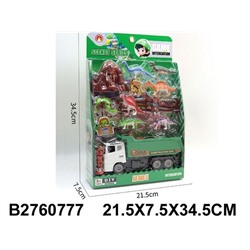 Игровой набор "Сафари парк": грузовик, динозавры, аксесс. (2760777) в блистере 21,5*34,5см