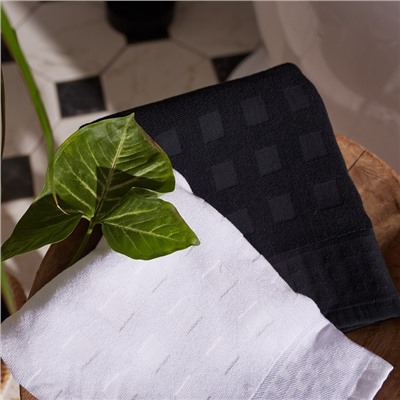 Полотенце махровое LoveLife "Square" 30х60 см, цвет белый, 100% хлопок, 380 гр/м2