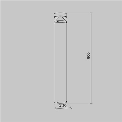 Светильник ландшафтный Outdoor O591FL-L12GF3K1, LED, 12 Вт, 120х120х800 мм, 300 Лм, 3000К, 2835, графит