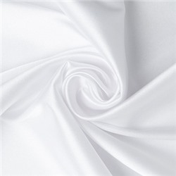 Ткань Атлас стрейч 130 г/м² 95% полиэстер, 5% спандекс шир.150 см арт.Р.37697.01 цв.01 белый рул.25м