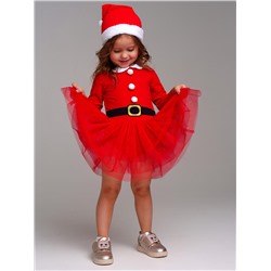Карнавальный костюм детский трикотажный для девочек: боди-платье, шапочка