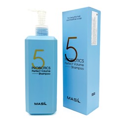Masil Шампунь для объема волос с пробиотиками 5 perfect volume shampoo,500мл(5 голубой 500)