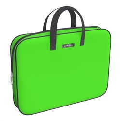 Папка текстильная на молнии с ручками Neon® Green, A4+