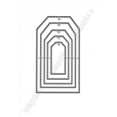 Форма для вырубки "Бирки" 6,5*11,5 см (SF-7793) №101