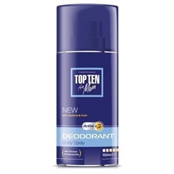 Дезодорант-спрей ACTIVE для нормальной кожи Top Ten for men, 150 мл