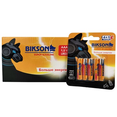 Батарейка BIKSON LR03-5BL,1,5V, ААA,5шт, блистер LR03,арт.BN0545-LR03-5BL (цена за 1 шт.)