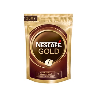 Кофе растворимый Nescafe Gold (Нескафе Голд) 130г мягкая пачка