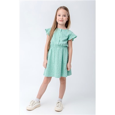 Платье  для девочки  КР 5792/мятный зеленый,крапинки к363
