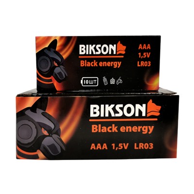Батарейка BIKSON Black Energy LR03-10CR, 1,5V, АAА,10шт, арт.BN0552-SLR03-10CR (цена за 1 шт.)