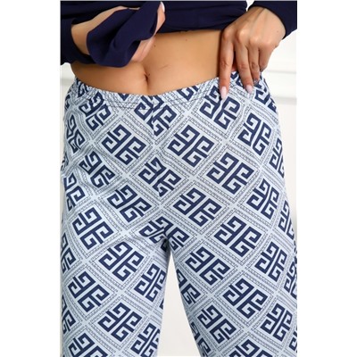 Пижама с брюками 45625 (синий)