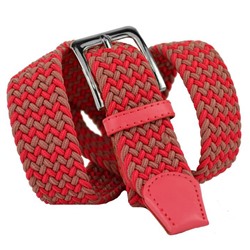 Ремень текстильный 35Rezinka-124 pink/red