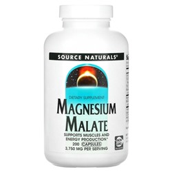 Source Naturals, яблочнокислый магний, 3750 мг, 200 капсул