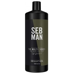 Sebastian seb man multitasker шампунь для ухода за волосами бородой и телом 3в1 1000 мл