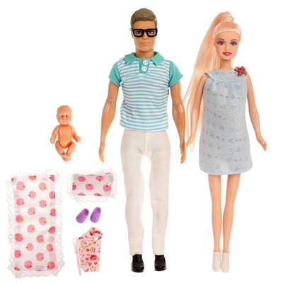 Набор кукол «Дружная семья» с аксессуарами, МИКС, в пакете