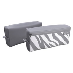 Пенал квадро с двумя отделениями 210x100x50мм Light Grey Zebra