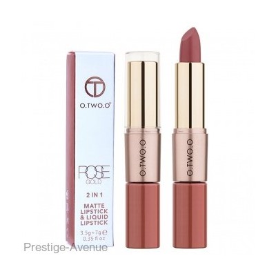 Помада O.TWO.O Rose Gold 2 in 1 Matte Lipstic & Liquid Lipstik  3.5 g арт.9107