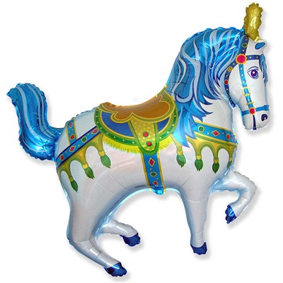Шар Фигура, Нарядная лошадь (синяя) / Horse Fair (в упаковке)