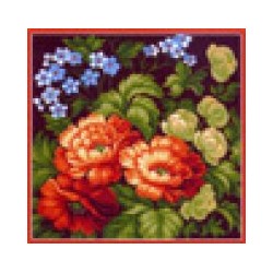 Набор для вышивания МАТРЕНИН ПОСАД арт.41х41 - 1095 Розовые цветы