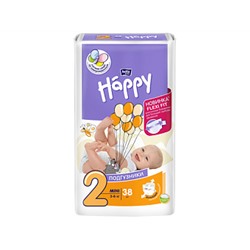 Подгузники для детей bella baby Happy Mini по 38 шт. вес 3-6 кг