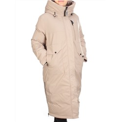 H 912 BEIGE Пальто женское зимнее MAYYIYA (200 гр. холлофайбера)