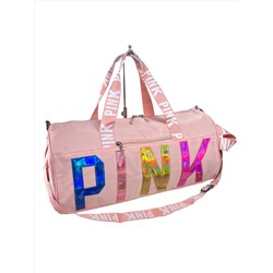 Дорожная сумка из текстиля с принтом, цвет розовый