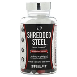 SteelFit, Shredded Steel, средство для снижения веса, 90 капсул