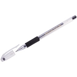 Ручка гелевая Crown "Hi-Jell Grip" черная, 0,5мм,