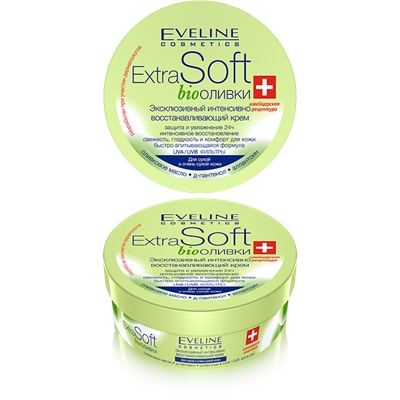 Eveline Extra Soft Bio Оливки Крем Эксклюзив. Интенсивно восстанавлив. (200мл).12 (зел. банка)