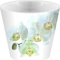 Горшок для цветов London Orchid Deco D 160 мм 1,6 л белая орхидея