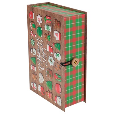 Коробка для новогоднего подарка "Книга. Новогодние сладости" (КК-2371) 120*180*50мм