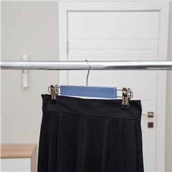 Плечики-вешалки деревянные для брюк и юбок с зажимами SAVANNA «Тэри», 28×11,5×2,8 см, цвет графитовый
