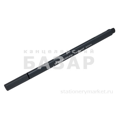 Ручка капиллярная BRAUBERG "Aero", СЕРАЯ, трехгранная, металлический наконечник, линия письма 0, 4 мм, 142258