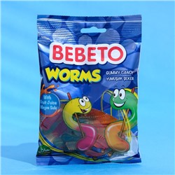 Жевательный мармелад BEBETO WORMS, 70 г