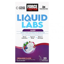 Force Factor, Liquid Labs, Sleep, Dream Berry, 20 пакетиков по 7 г (0,25 унции)