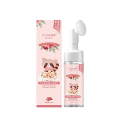 Пенка для умывания с щеточкой с экстрактом персика SersanLove Peach Amino Acid Cleanser Mousse 150 ml