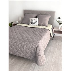 Комплект постельного белья с одеялом New Style КМ-005 крем-кофе крем-кофе/2 сп. Евро 70*70