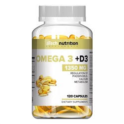 Комплекс "Омега 3 + витамин D3" 1350 мг, 120 мягких капсул