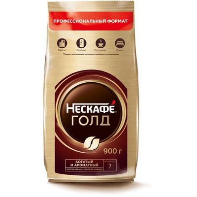 Кофе Nescafe Gold раств.субл.900г пакет