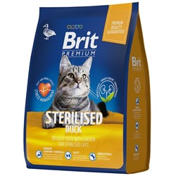 Brit Premium Cat Sterilized Duck & Chicken корм с уткой и курицей для стерилизованных кошек