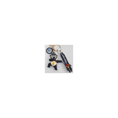 Брелок для ключей "ПАНДА - Рэпер" чёрный (ТВ-2631) В упаковке 10 штук Цена указана за 1 шт ! ! !