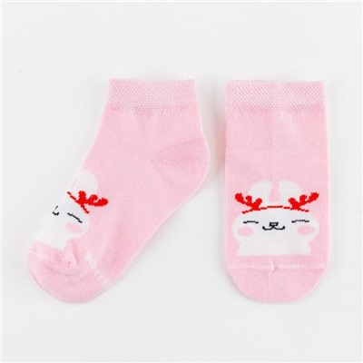Набор новогодних носков Крошка Я «Зайчик», 2 пары, 8-10 см