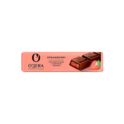 «O'Zera», шоколадный батончик Strawberry, 50 г (упаковка 20 шт)