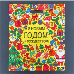 Пакет "Забавы", глянец полиэтиленовый с вырубной ручкой, 38х45 см, 60 мкм